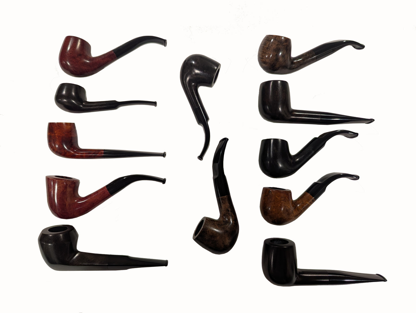 Briar pipe Smooth Italian made - 12 pipes