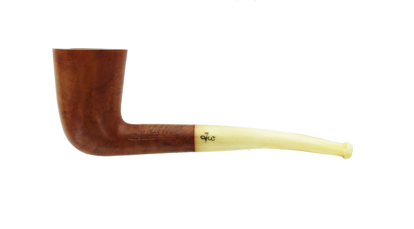 J Waille Large Zulu Briar Pipe Marcello - Bone Stem - LBN007