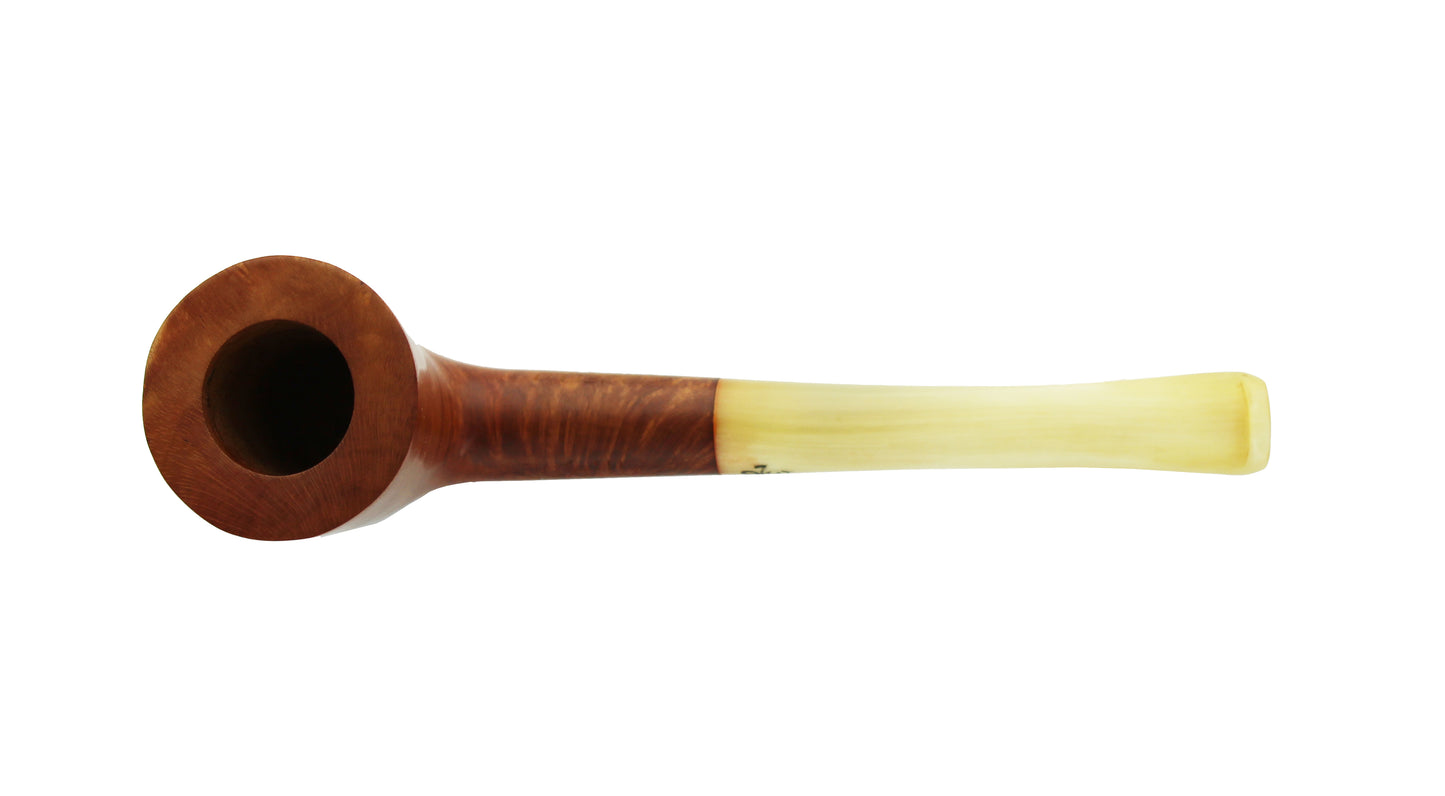 J Waille Large Zulu Briar Pipe Marcello - Bone Stem - LBN007