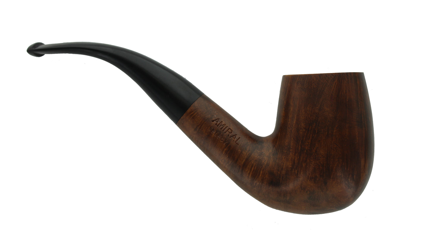 J Waille X Large Bent Briar Pipe Amiral - XBC002